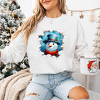 Hat Snowman  Christmas Design - Christmas Unisex Crewneck T-Shirt Sweatshirt Hoodie