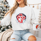 Cane Candy Christmas Design - Christmas Unisex Crewneck T-Shirt Sweatshirt Hoodie