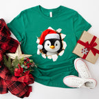 3D Christmas Penguin Head  Design - Christmas Unisex Crewneck T-Shirt Sweatshirt Hoodie