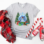 Snowman Globe Design - Christmas Unisex Crewneck T-Shirt Sweatshirt Hoodie