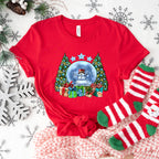 Snowman Globe Design - Christmas Unisex Crewneck T-Shirt Sweatshirt Hoodie