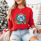 Snowman Globe Design - Christmas Unisex Crewneck T-Shirt Sweatshirt Hoodie