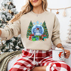 Snowman Globe Design - Christmas Unisex Crewneck T-Shirt Sweatshirt Hoodie