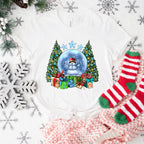 Snowman Globe Design - Christmas Unisex Crewneck T-Shirt Sweatshirt Hoodie