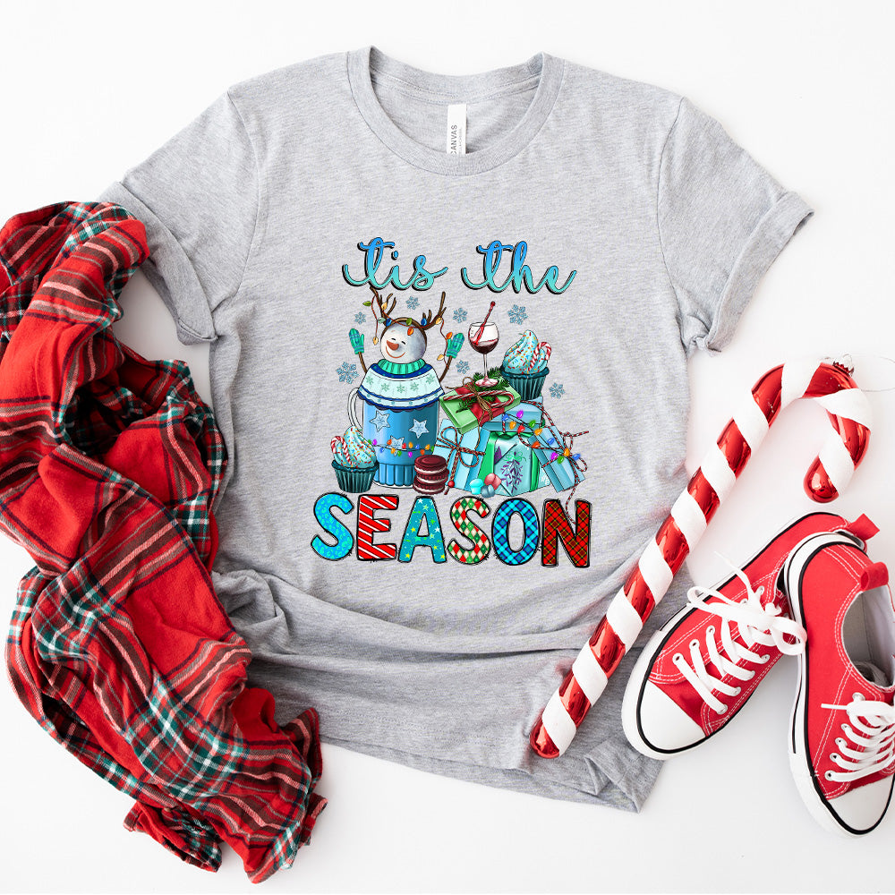 Tis The Snowman Season Design - Christmas Unisex Crewneck T-Shirt Sweatshirt Hoodie