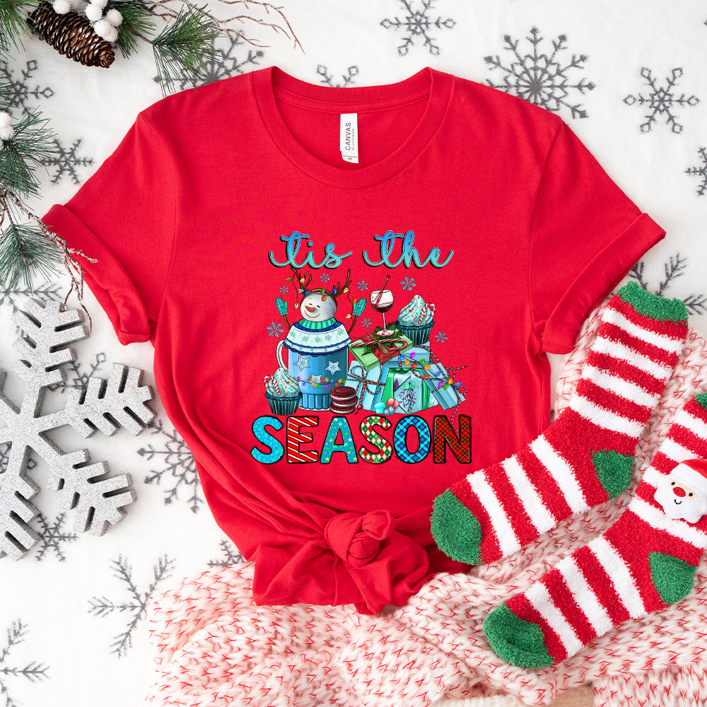Tis The Snowman Season Design - Christmas Unisex Crewneck T-Shirt Sweatshirt Hoodie