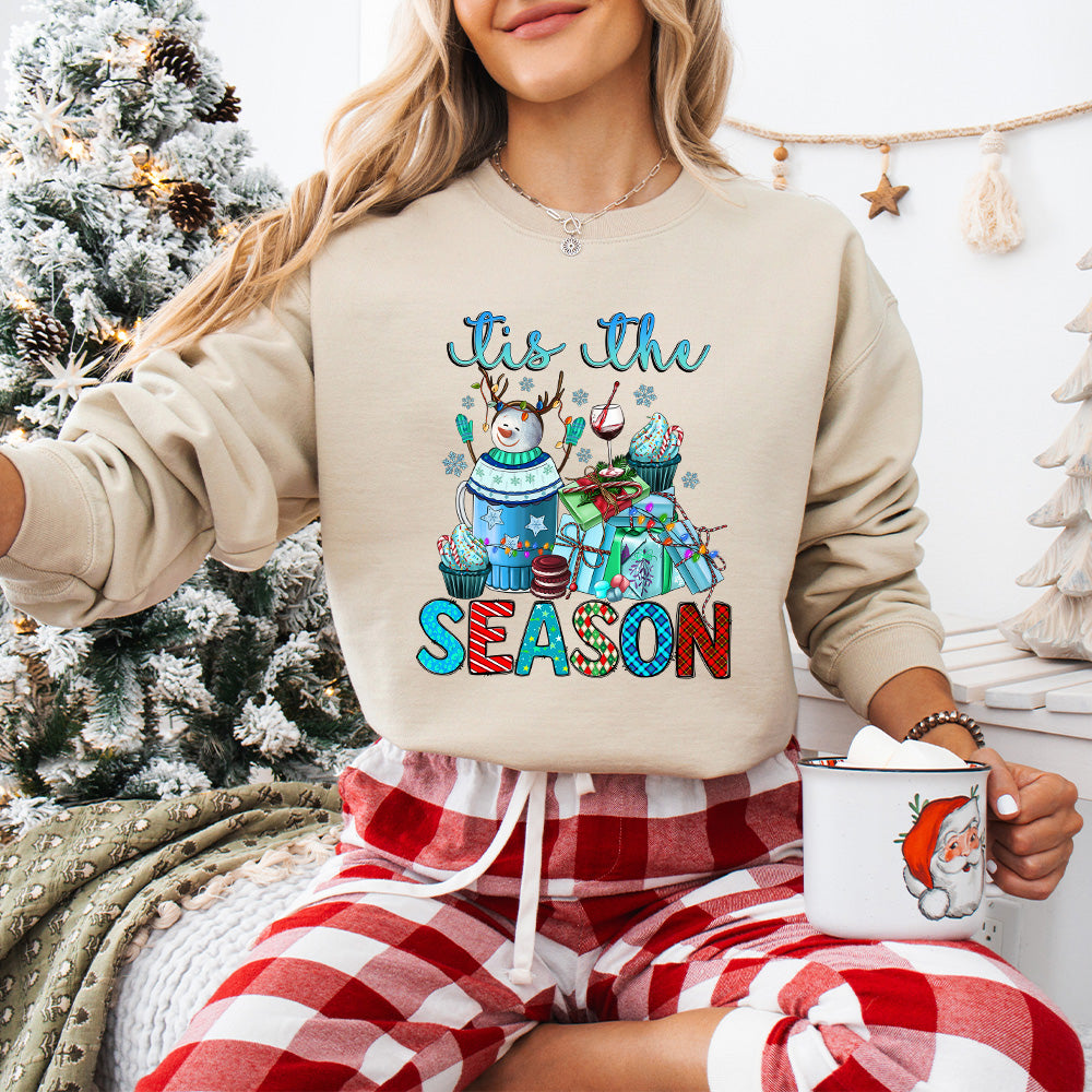 Tis The Snowman Season Design - Christmas Unisex Crewneck T-Shirt Sweatshirt Hoodie