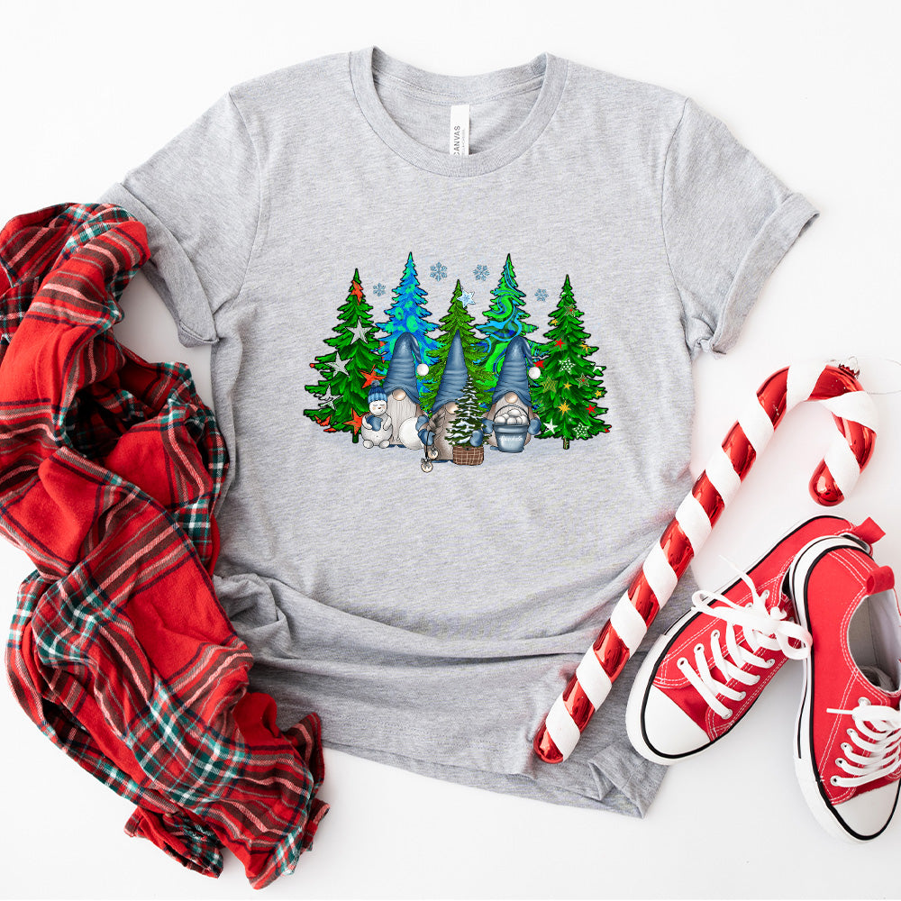 Gnomes Tree Christmas  Design - Christmas Unisex Crewneck T-Shirt Sweatshirt Hoodie