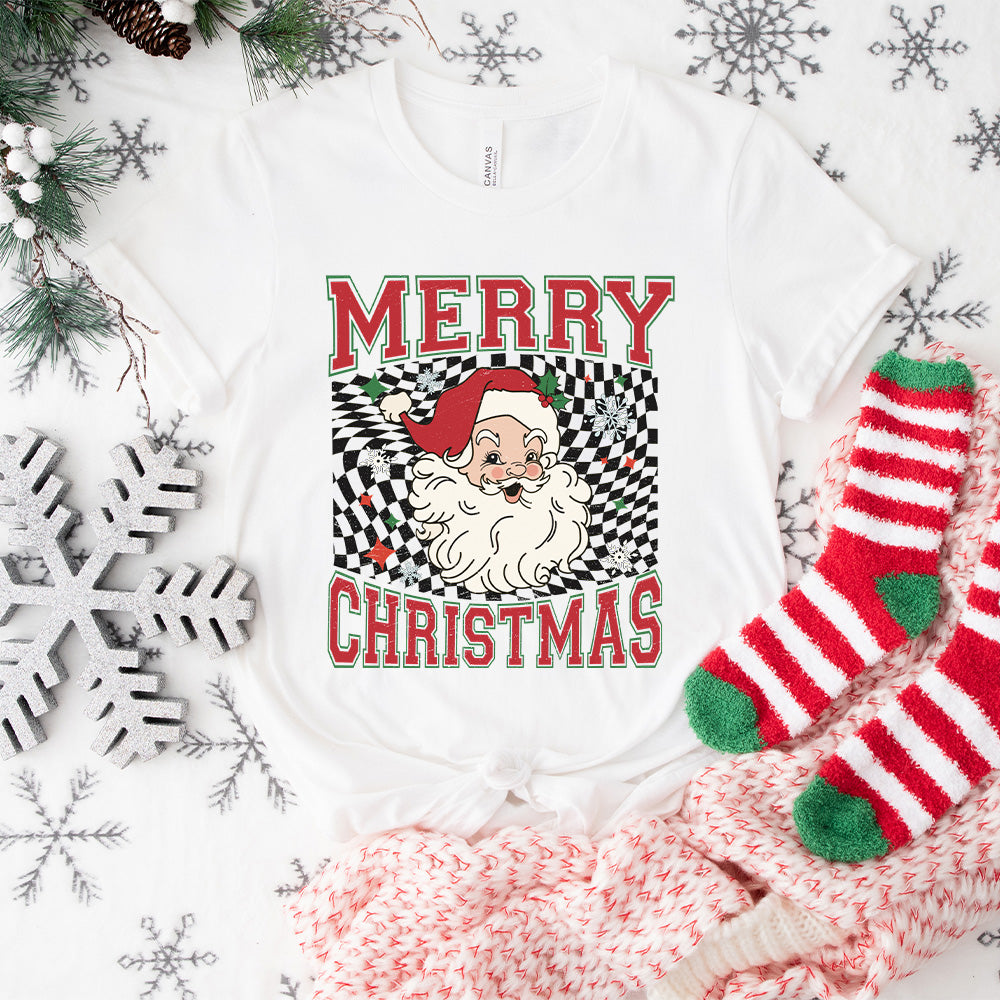 Merry Christmas Cute Santa - Christmas Unisex Crewneck T-Shirt Sweatshirt Hoodie