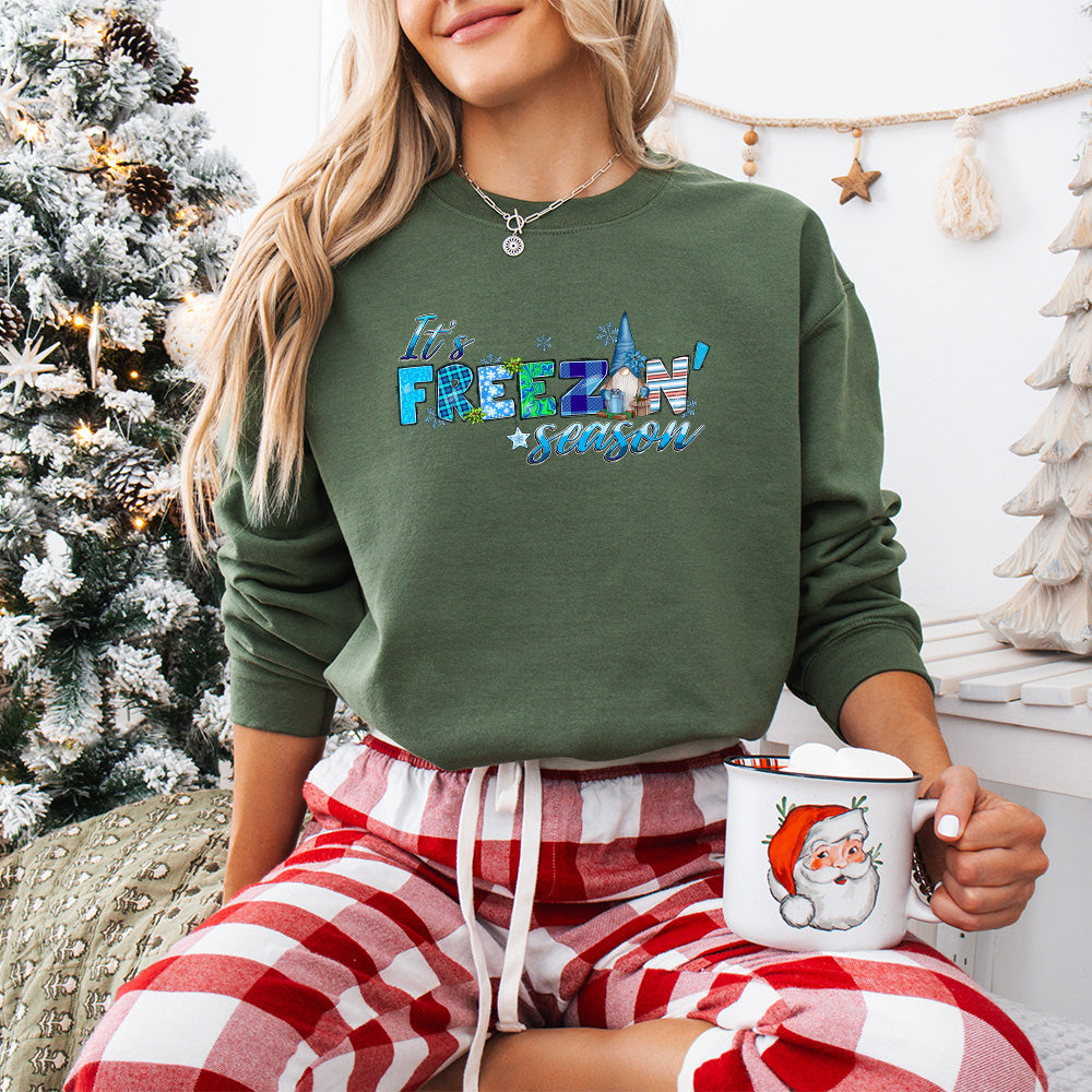 It's Freezing Season - Christmas Unisex Crewneck T-Shirt Sweatshirt Hoodie