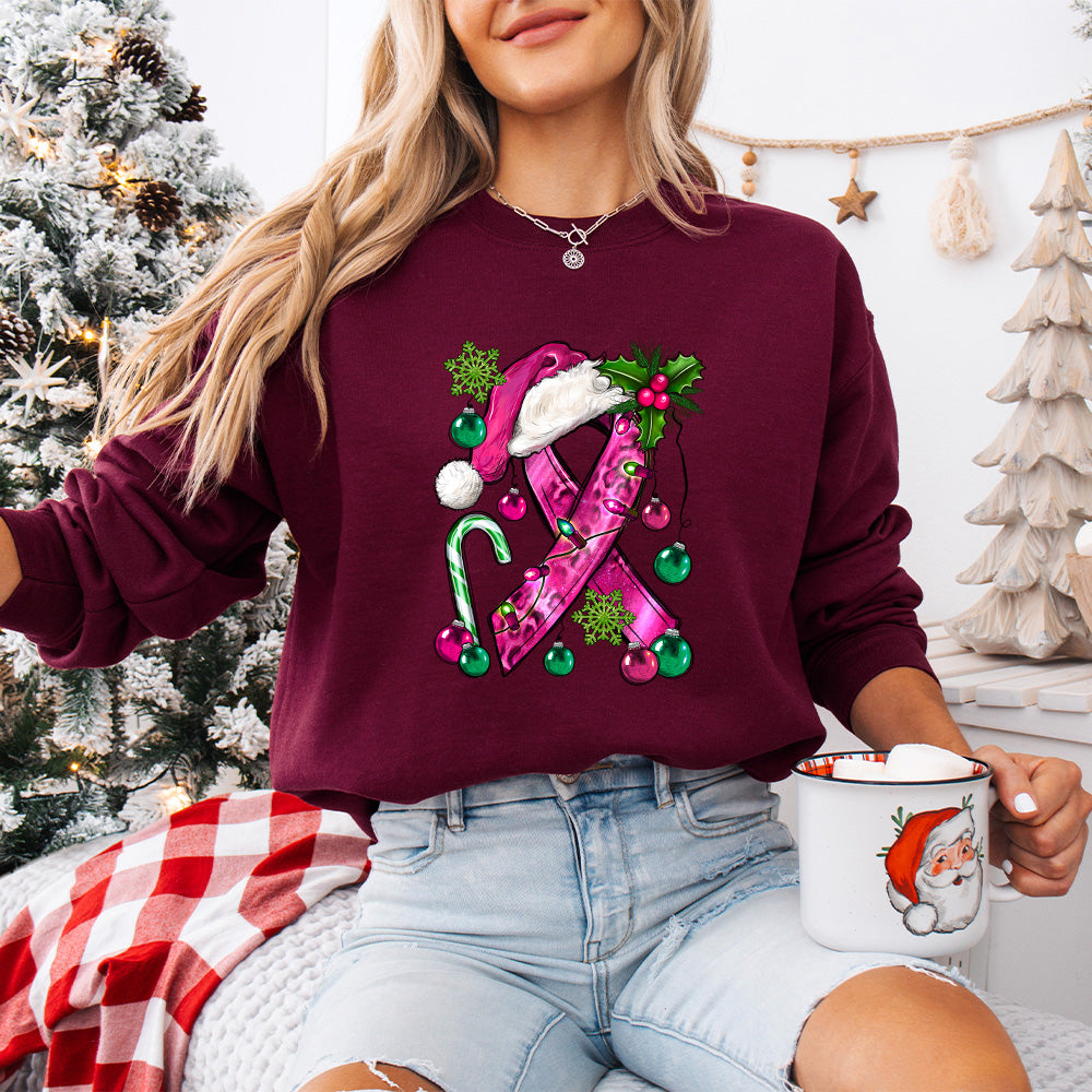 Breast Cancer Awareness Design - Christmas Unisex Crewneck T-Shirt Sweatshirt Hoodie