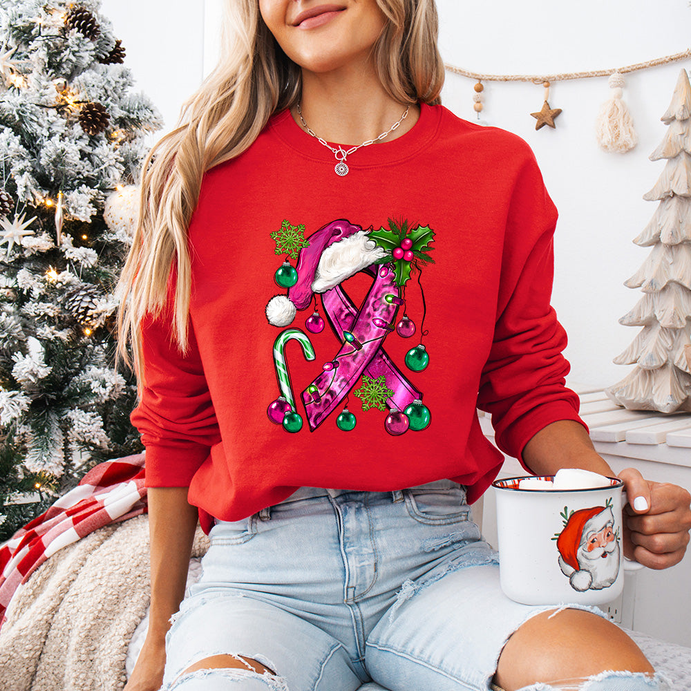 Breast Cancer Awareness Design - Christmas Unisex Crewneck T-Shirt Sweatshirt Hoodie