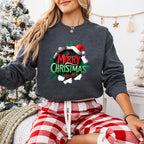 Merry Christmas Wallpaper Design  - Christmas Unisex Crewneck T-Shirt Sweatshirt Hoodie