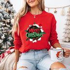 Merry Christmas Wallpaper Design  - Christmas Unisex Crewneck T-Shirt Sweatshirt Hoodie