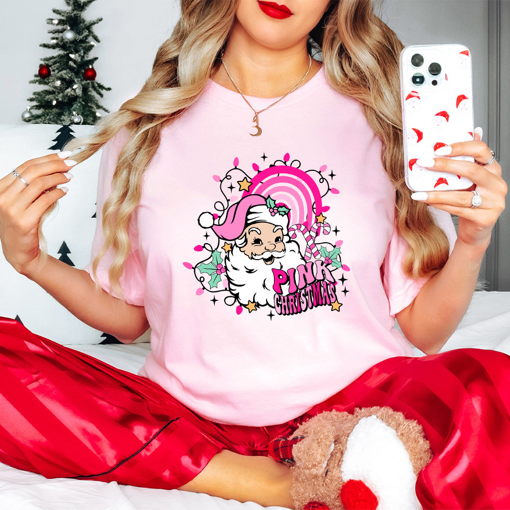 Pink Christmas Design  - Christmas Unisex Crewneck T-Shirt Sweatshirt Hoodie