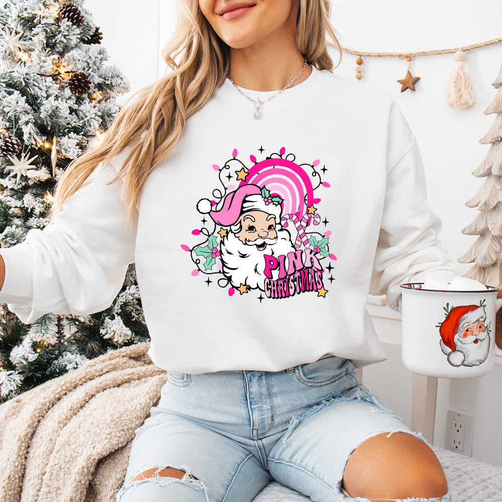 Pink Christmas Design  - Christmas Unisex Crewneck T-Shirt Sweatshirt Hoodie