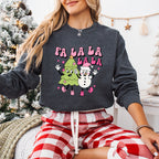 La La La Tree And Snowman Design - Christmas Unisex Crewneck T-Shirt Sweatshirt Hoodie