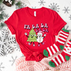 La La La Tree And Snowman Design - Christmas Unisex Crewneck T-Shirt Sweatshirt Hoodie