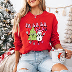 La La La Tree And Snowman Design - Christmas Unisex Crewneck T-Shirt Sweatshirt Hoodie