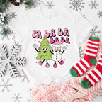 La La La Tree And Snowman Design - Christmas Unisex Crewneck T-Shirt Sweatshirt Hoodie