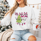 La La La Tree And Snowman Design - Christmas Unisex Crewneck T-Shirt Sweatshirt Hoodie