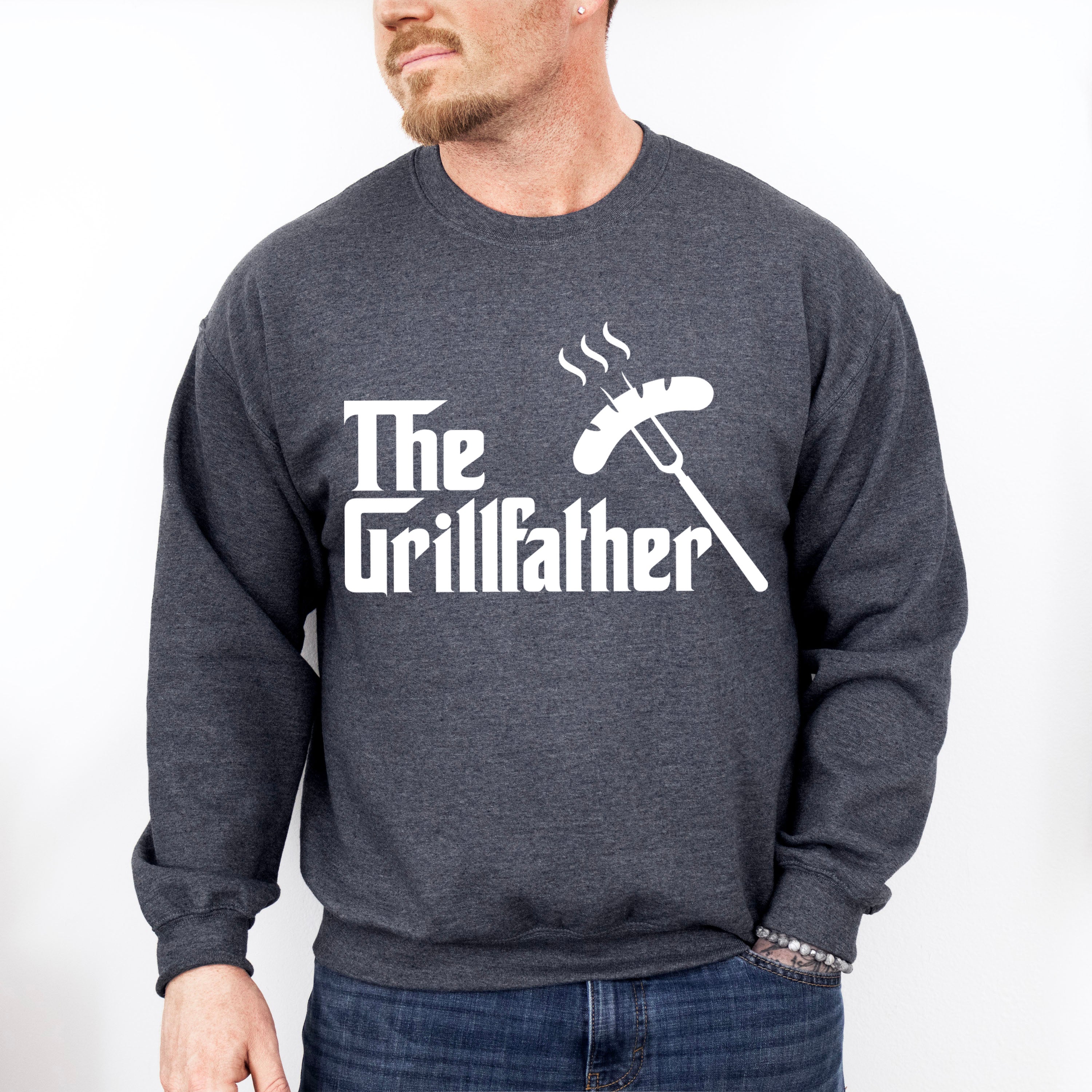 The Grillfather Father's Day Unisex Crewneck T-Shirt Sweatshirt Hoodie