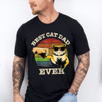 Best Cat Dad Ever Father's Day Unisex Crewneck T-Shirt Sweatshirt Hoodie