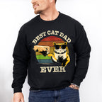Best Cat Dad Ever Father's Day Unisex Crewneck T-Shirt Sweatshirt Hoodie