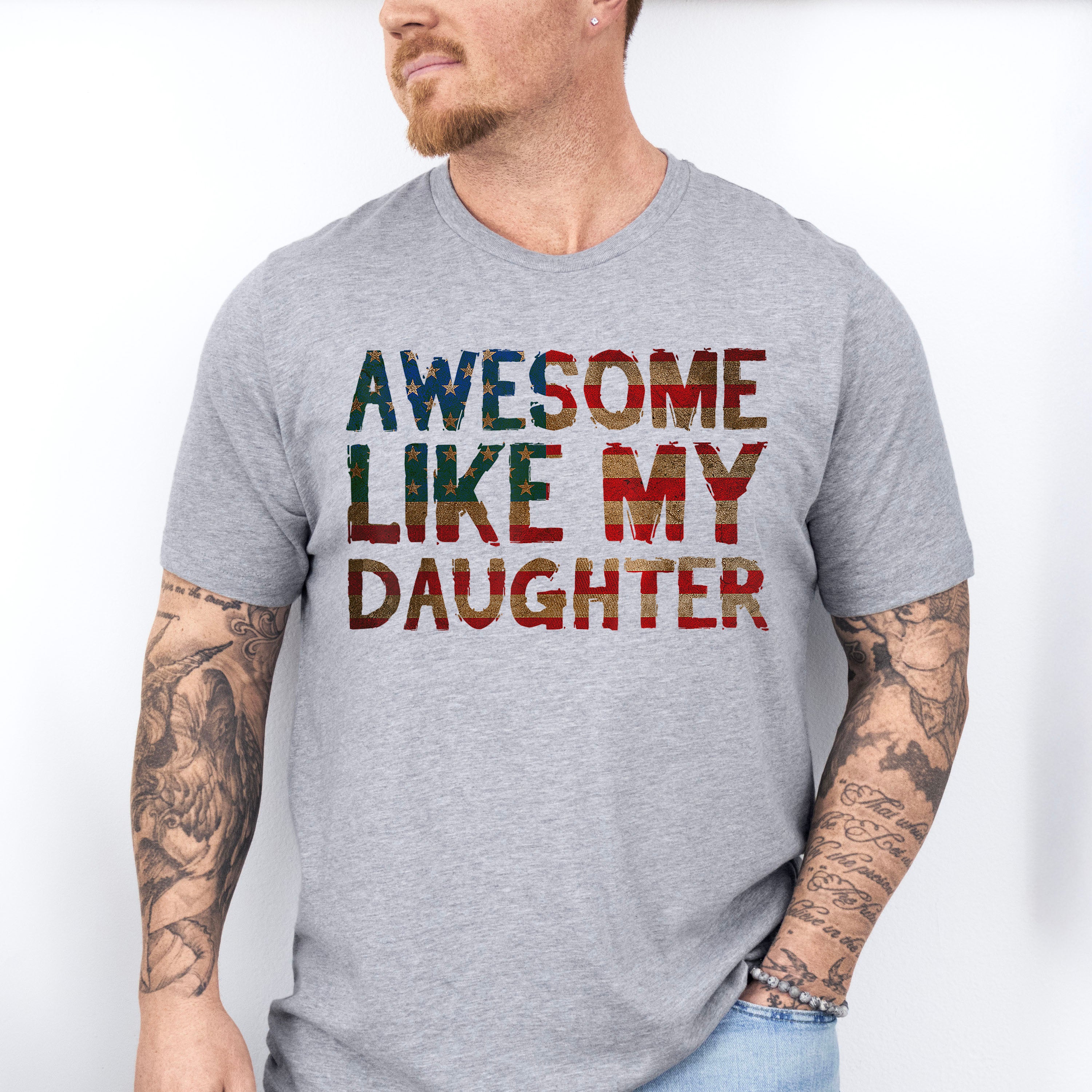 Awesome Like My Daughter Father's Day Unisex Crewneck T-Shirt Sweatshirt Hoodie