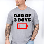 Dad Of 3 Boys Father's Day Unisex Crewneck T-Shirt Sweatshirt Hoodie