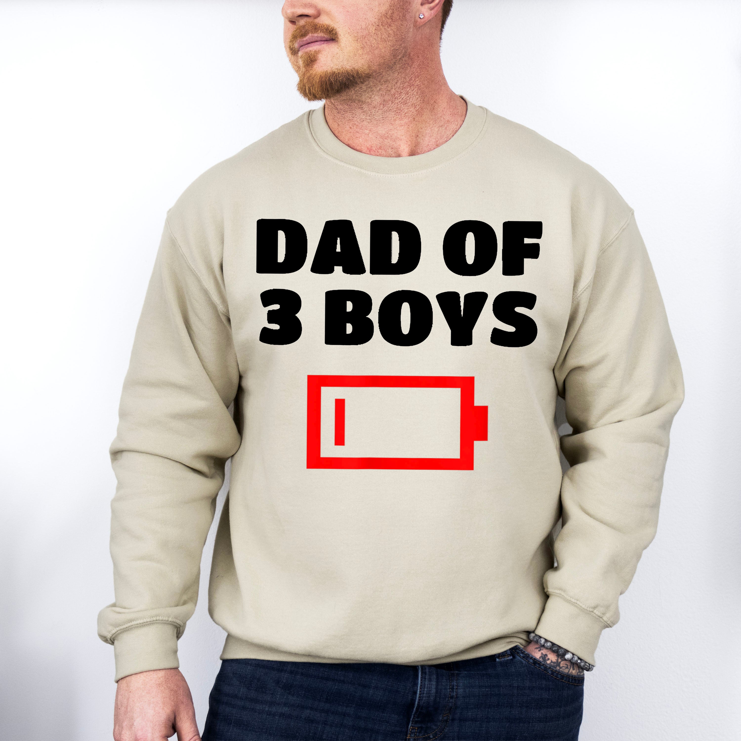 Dad Of 3 Boys Father's Day Unisex Crewneck T-Shirt Sweatshirt Hoodie