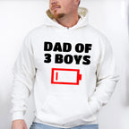 Dad Of 3 Boys Father's Day Unisex Crewneck T-Shirt Sweatshirt Hoodie