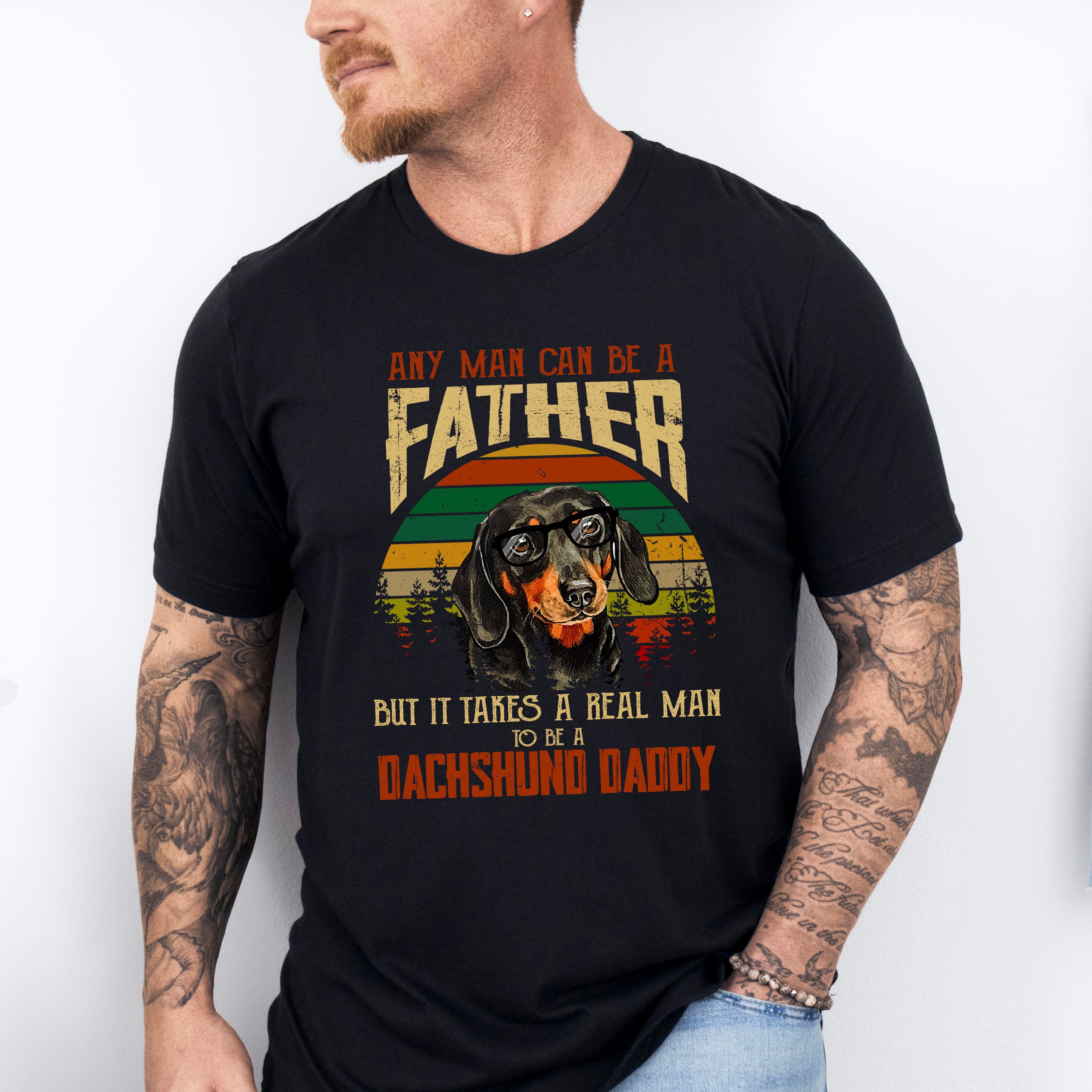 Dachsund Daddy Father's Day Unisex Crewneck T-Shirt Sweatshirt Hoodie