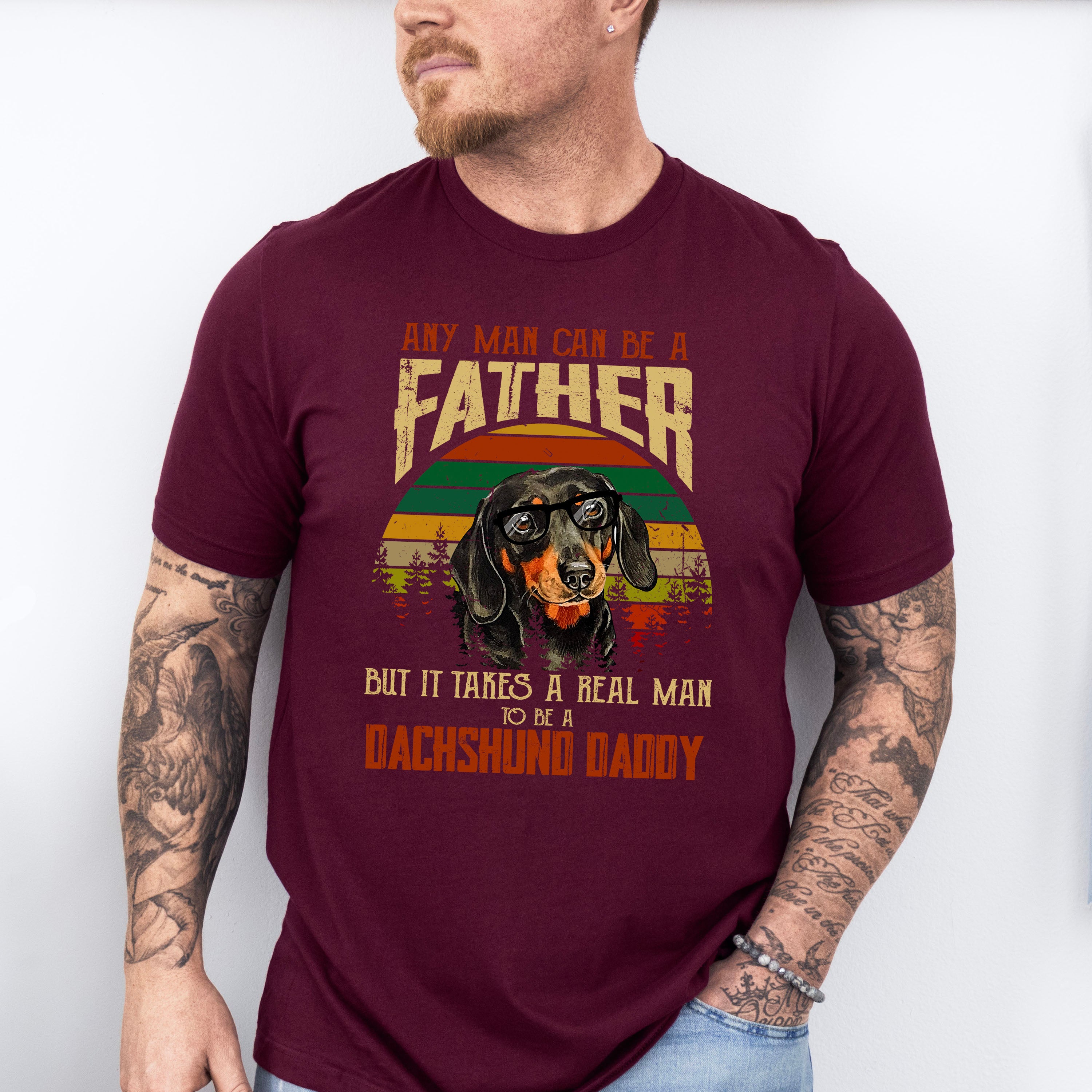 Dachsund Daddy Father's Day Unisex Crewneck T-Shirt Sweatshirt Hoodie