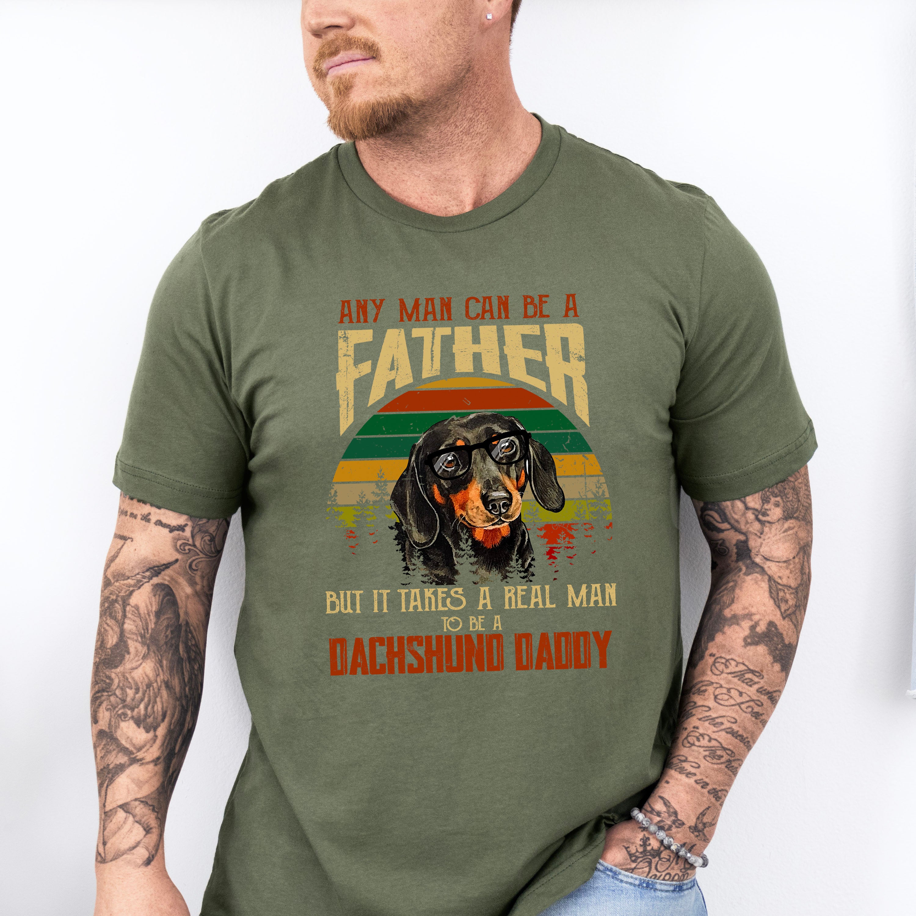 Dachsund Daddy Father's Day Unisex Crewneck T-Shirt Sweatshirt Hoodie