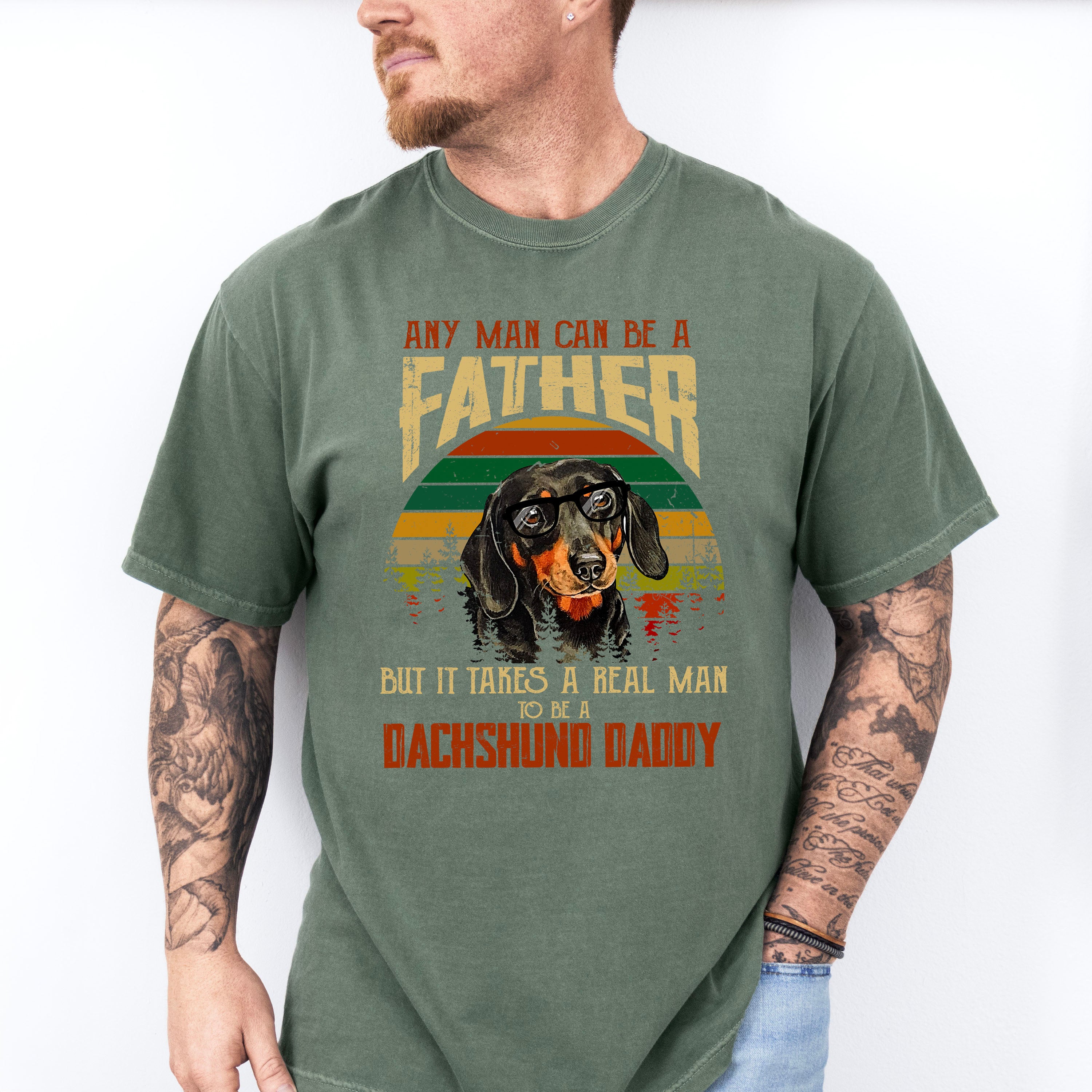 Dachsund Daddy Father's Day Unisex Crewneck T-Shirt Sweatshirt Hoodie