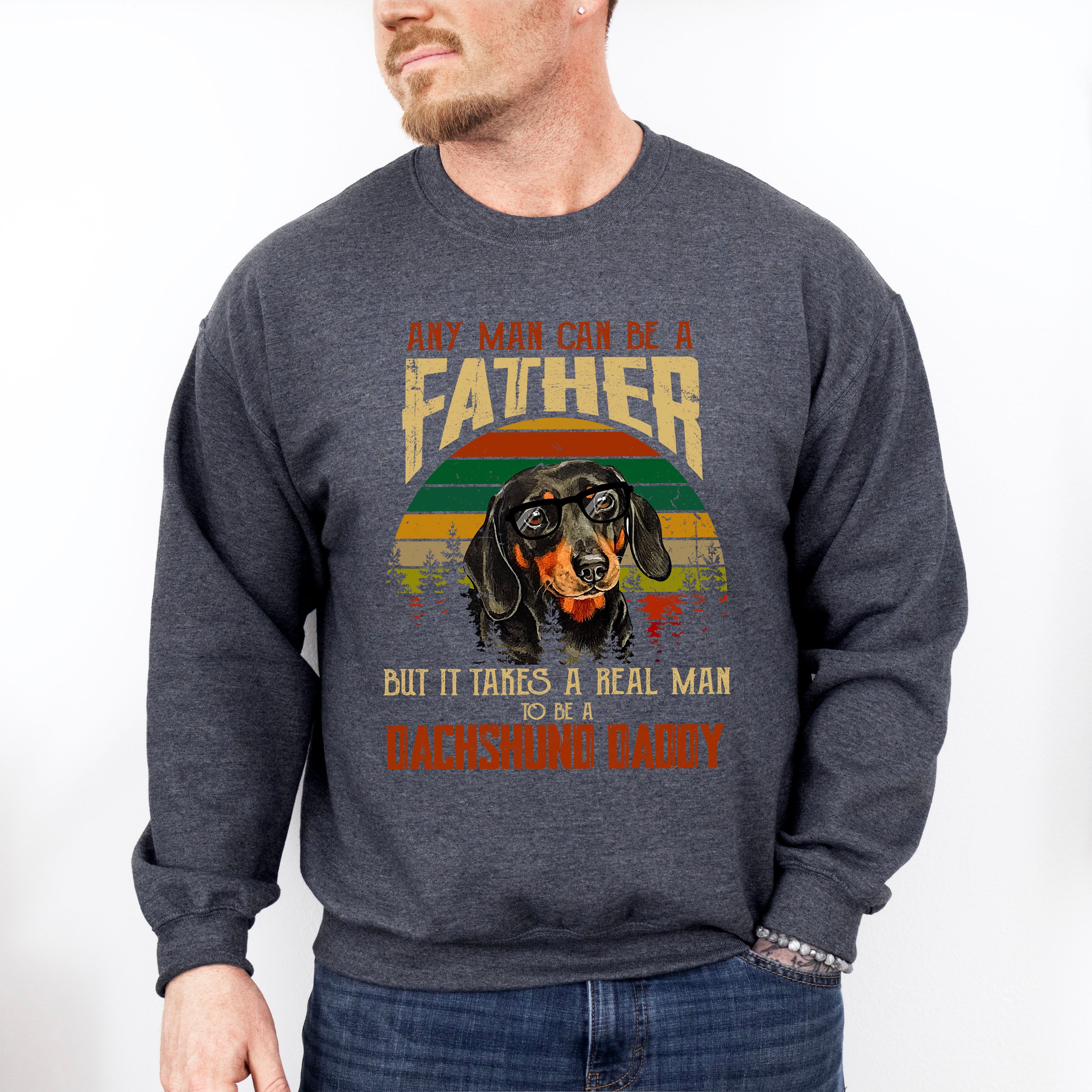 Dachsund Daddy Father's Day Unisex Crewneck T-Shirt Sweatshirt Hoodie