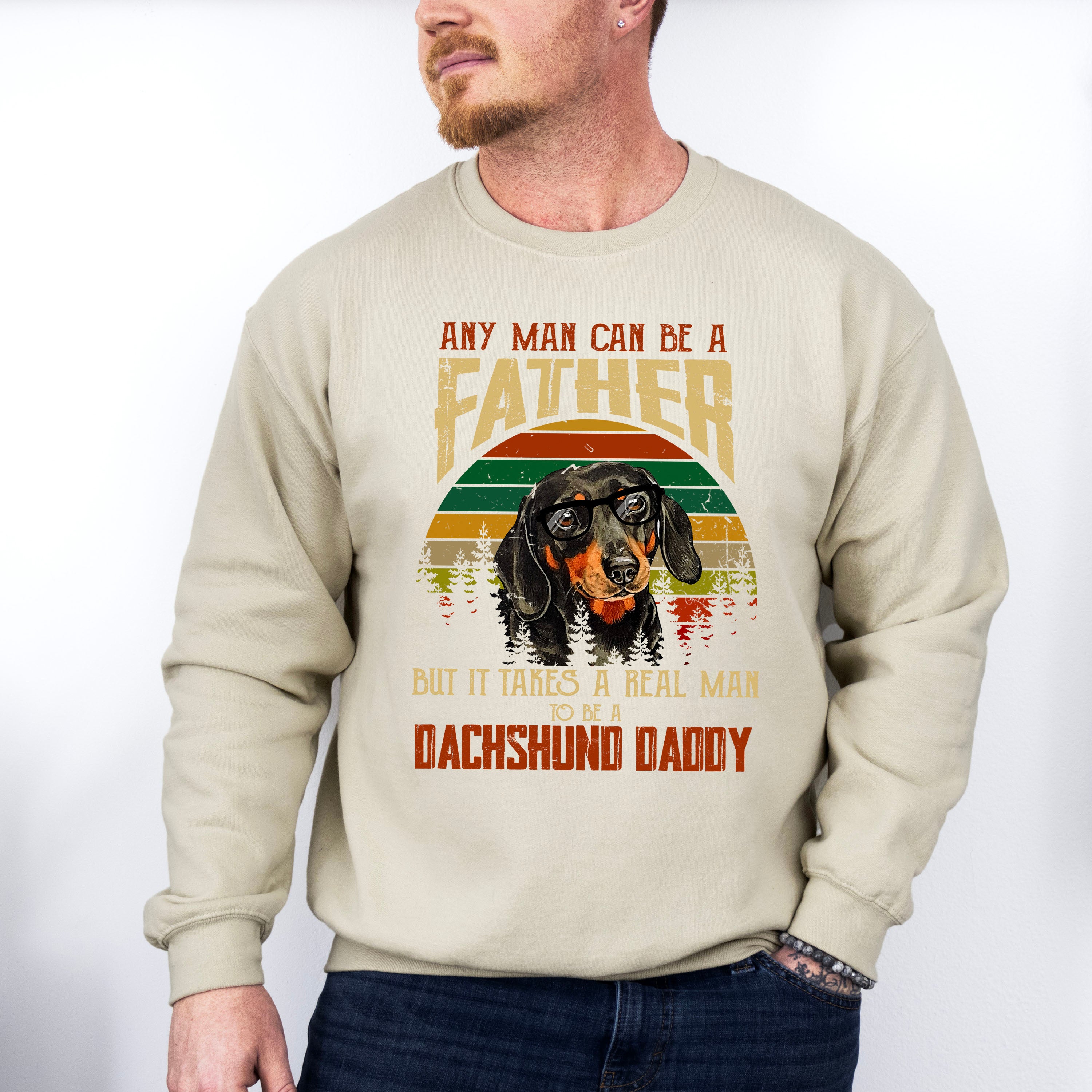 Dachsund Daddy Father's Day Unisex Crewneck T-Shirt Sweatshirt Hoodie