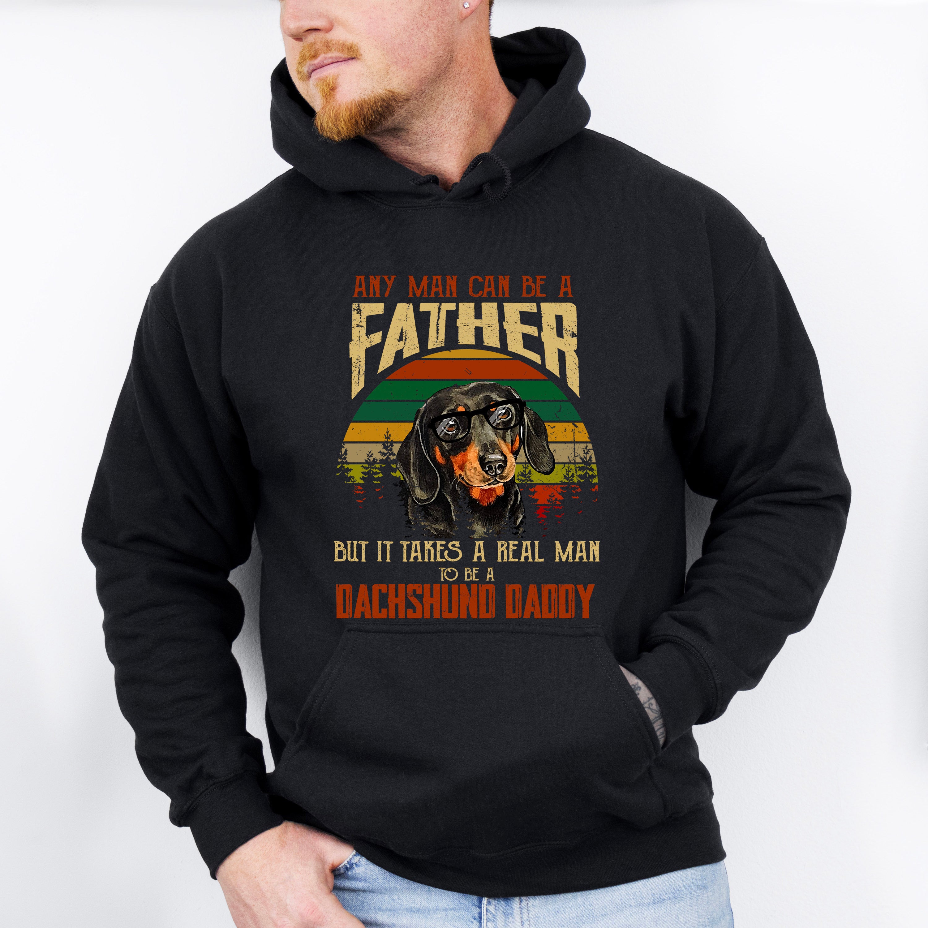 Dachsund Daddy Father's Day Unisex Crewneck T-Shirt Sweatshirt Hoodie