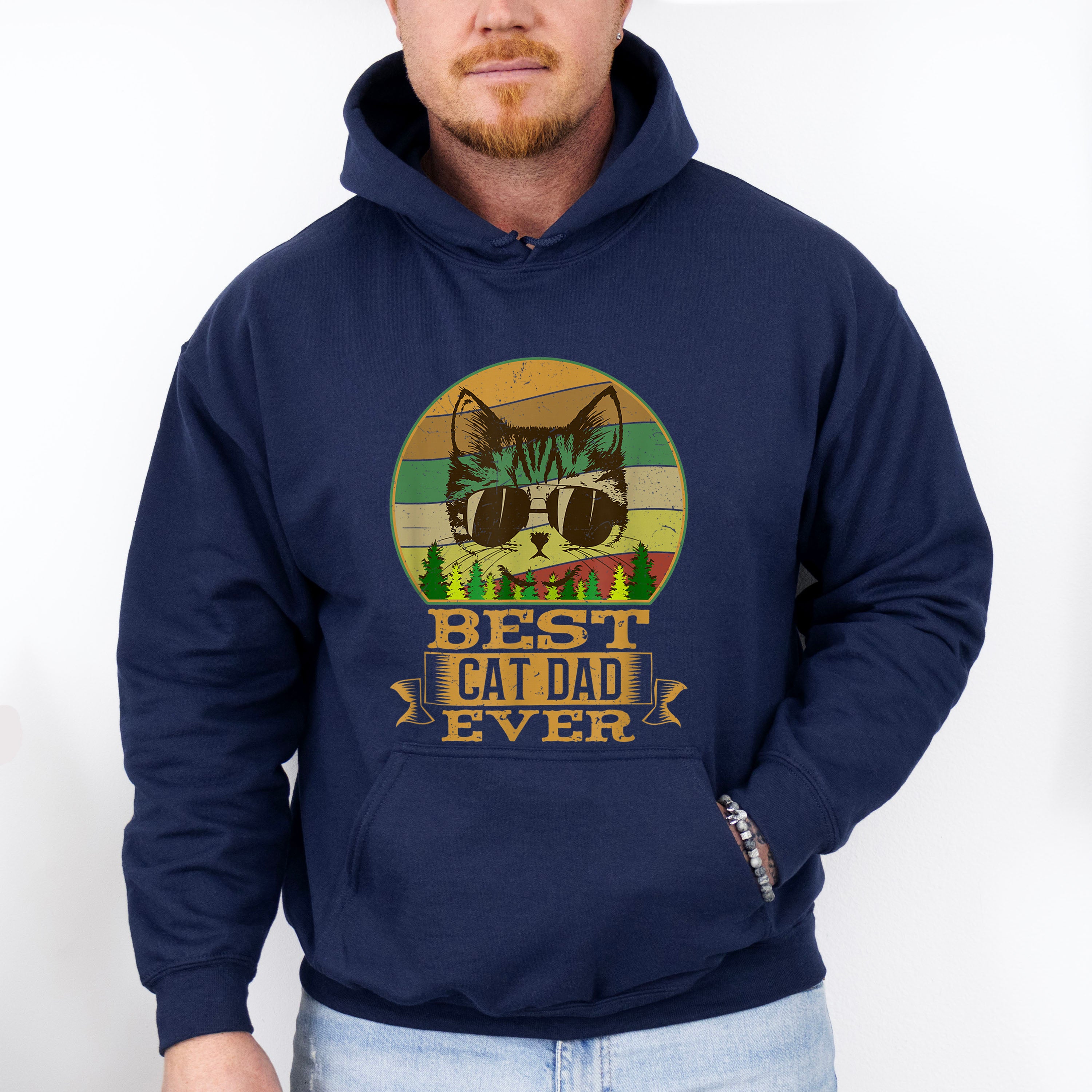 Best Cat Dad Ever Father's Day Unisex Crewneck T-Shirt Sweatshirt Hoodie