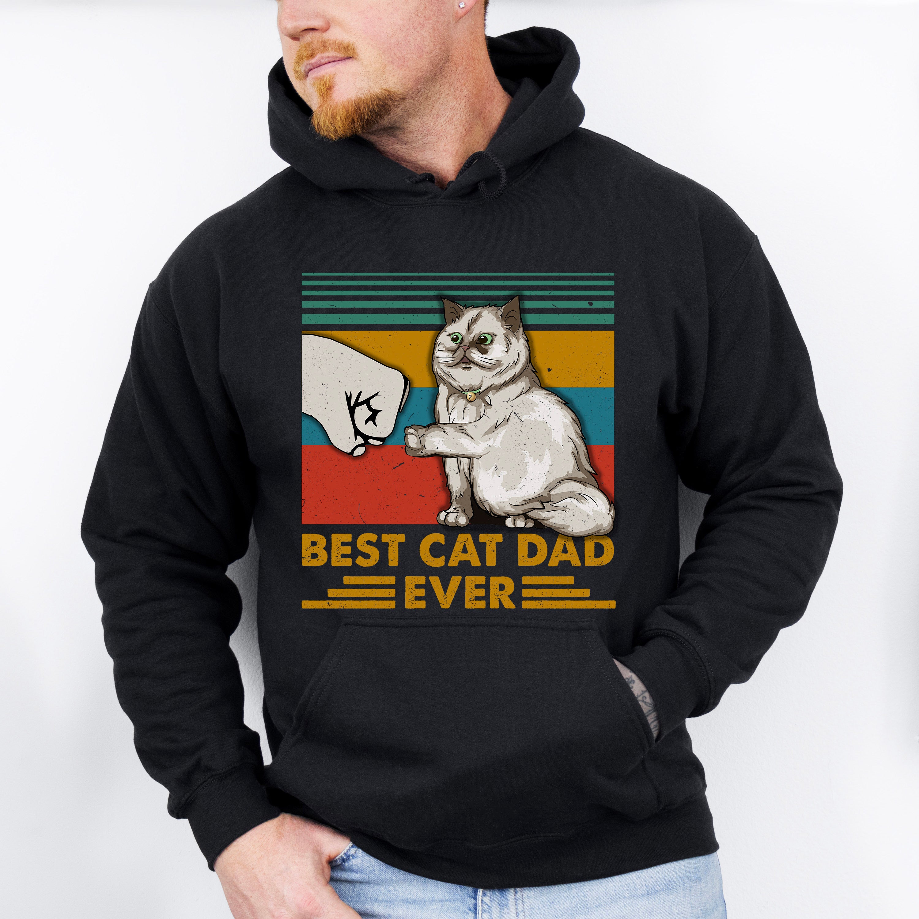 Cat Dad Father's Day Unisex Crewneck T-Shirt Sweatshirt Hoodie