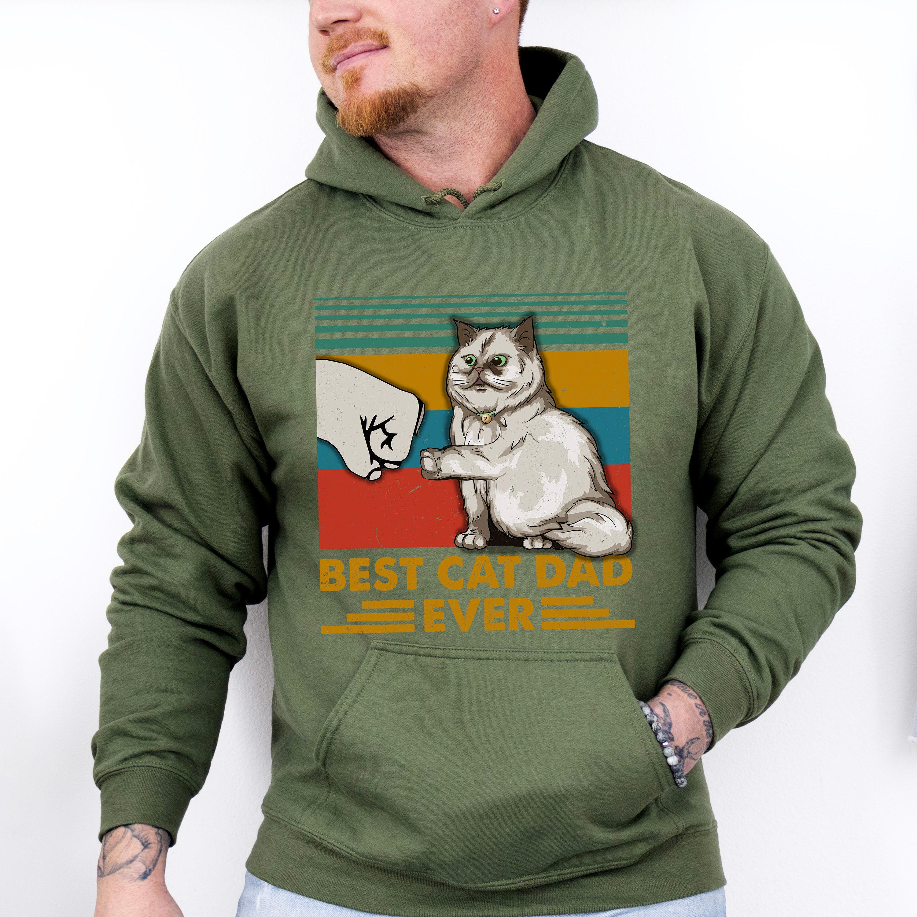 Cat Dad Father's Day Unisex Crewneck T-Shirt Sweatshirt Hoodie