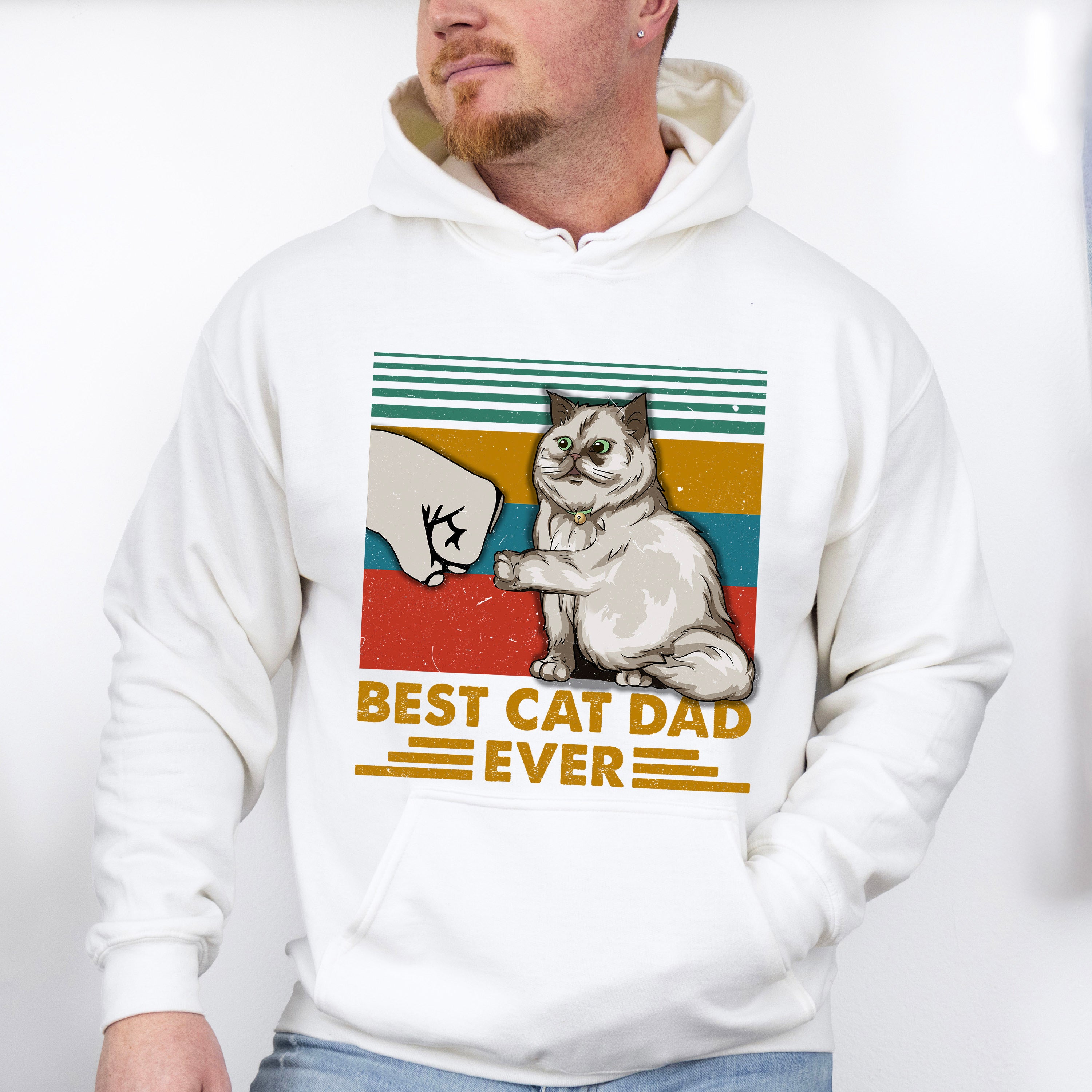 Cat Dad Father's Day Unisex Crewneck T-Shirt Sweatshirt Hoodie