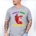 Mardi Gras Crawdaddy Father's Day Unisex Crewneck T-Shirt Sweatshirt Hoodie