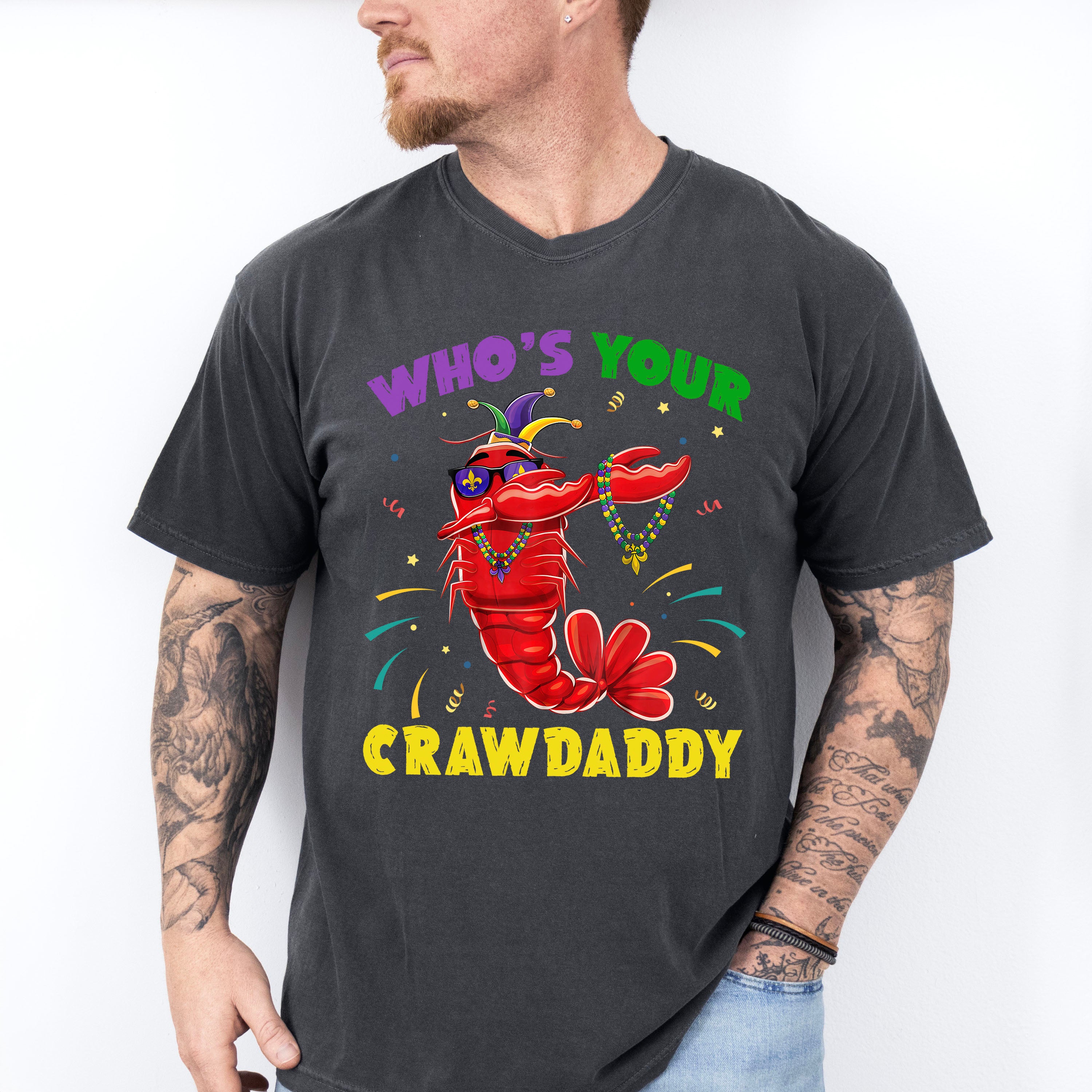 Mardi Gras Crawdaddy Father's Day Unisex Crewneck T-Shirt Sweatshirt Hoodie