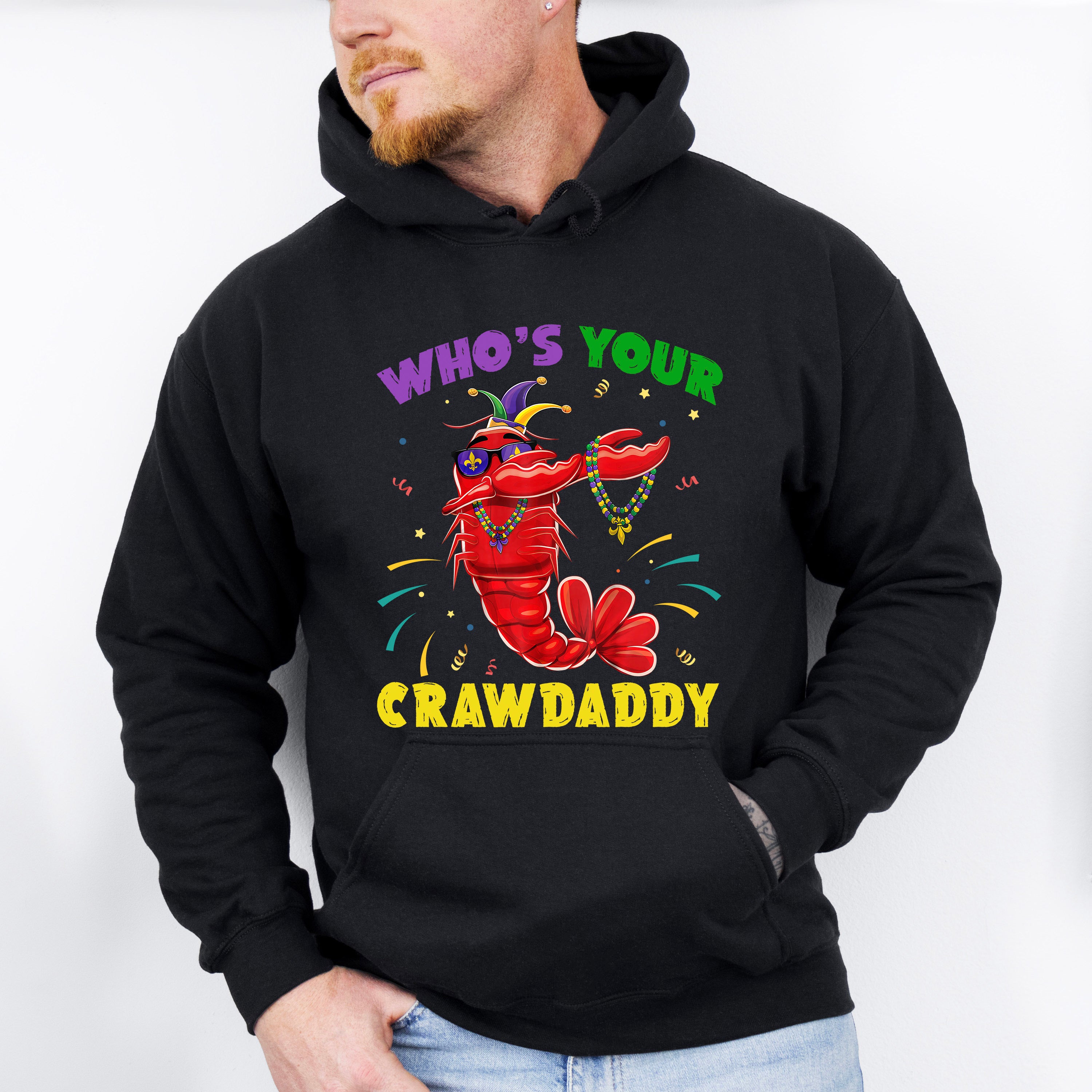 Mardi Gras Crawdaddy Father's Day Unisex Crewneck T-Shirt Sweatshirt Hoodie