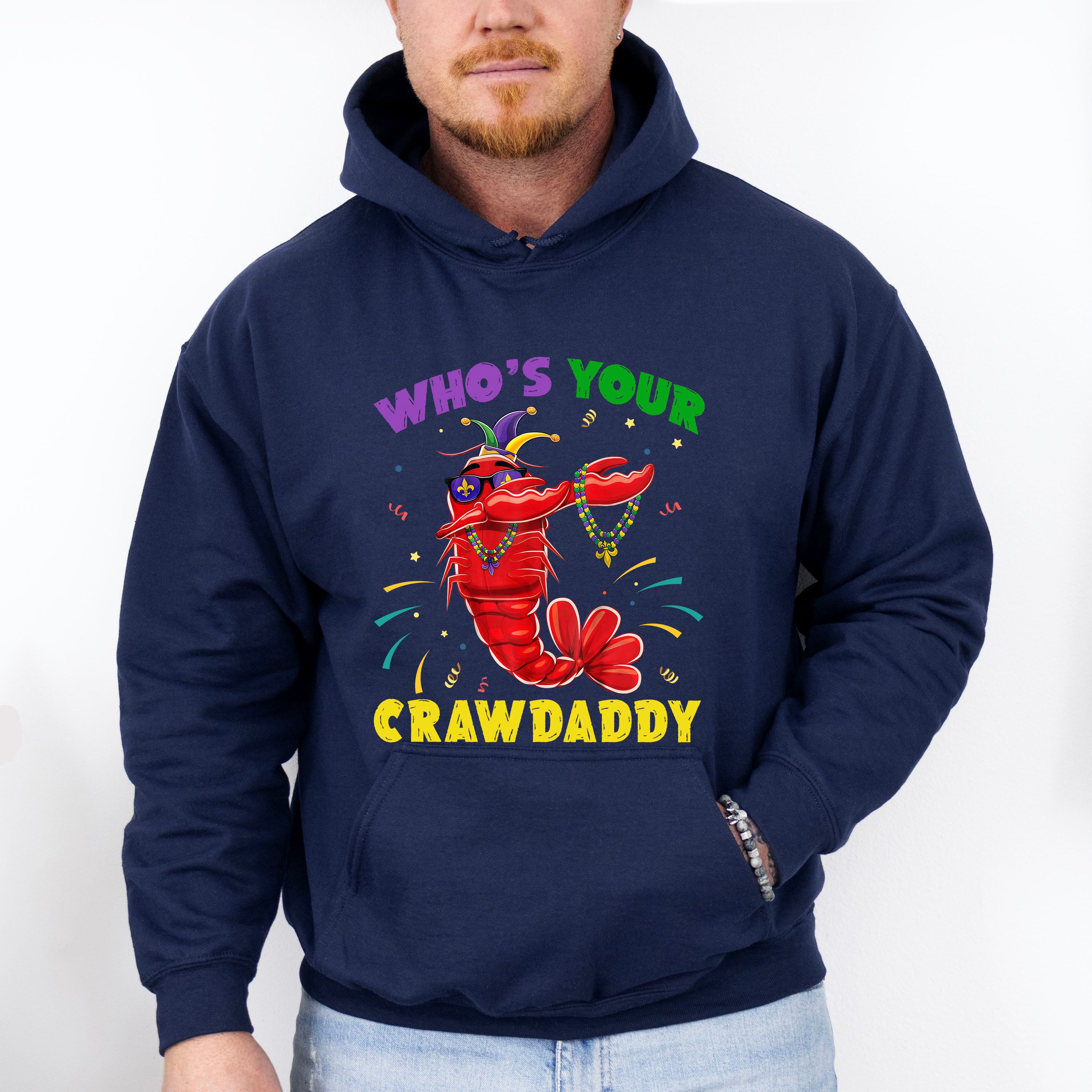 Mardi Gras Crawdaddy Father's Day Unisex Crewneck T-Shirt Sweatshirt Hoodie