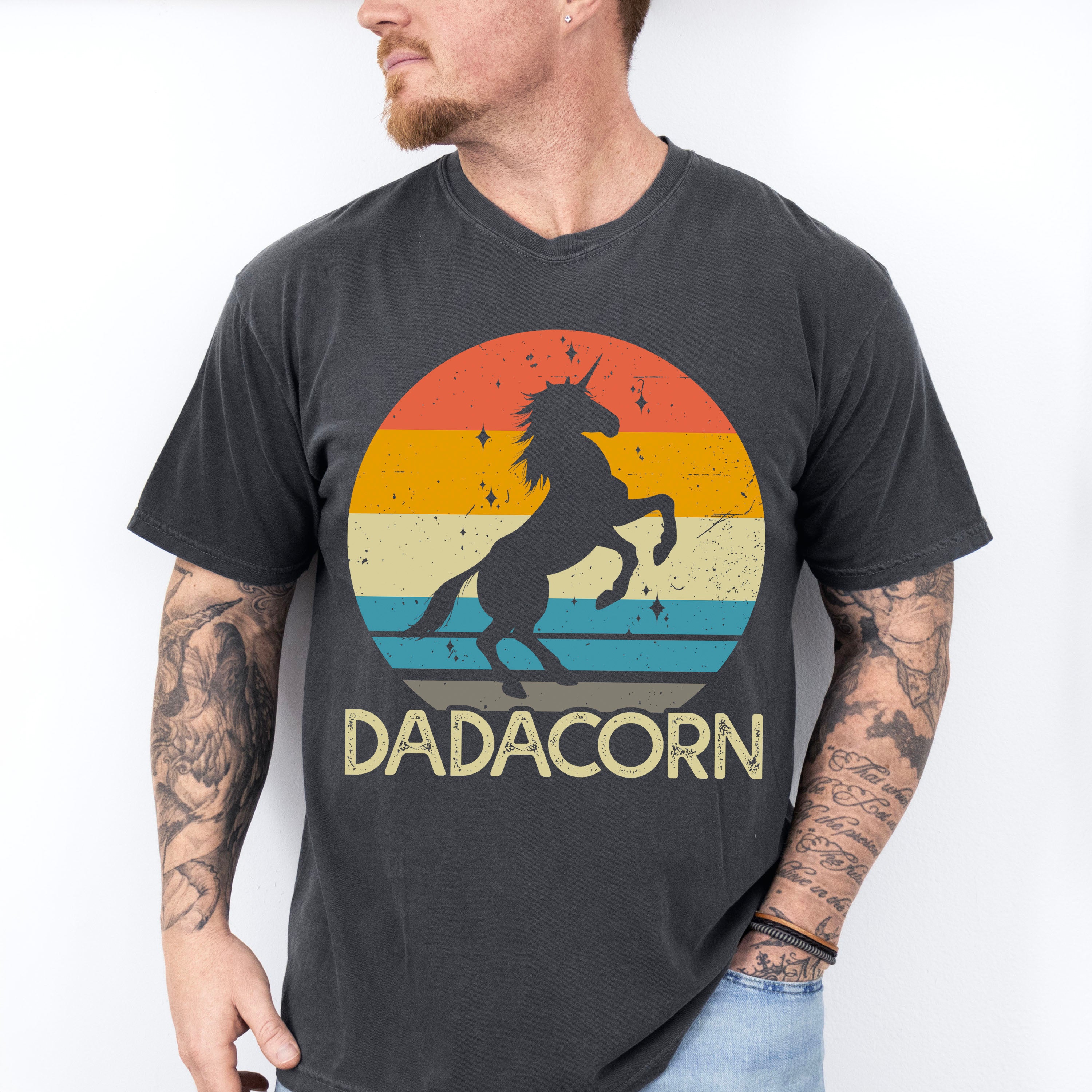 Dadacorn Father's Day Unisex Crewneck T-Shirt Sweatshirt Hoodie