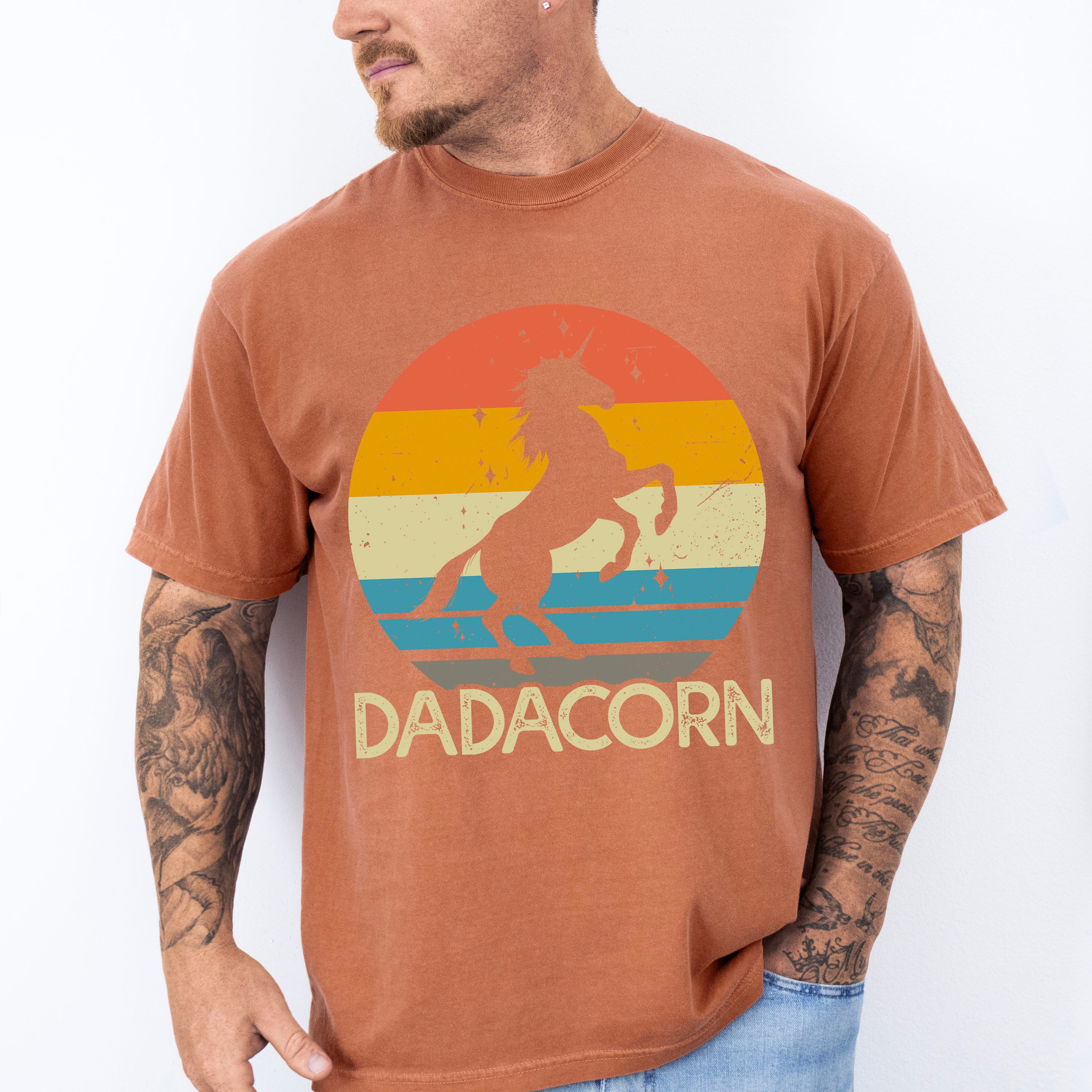 Dadacorn Father's Day Unisex Crewneck T-Shirt Sweatshirt Hoodie