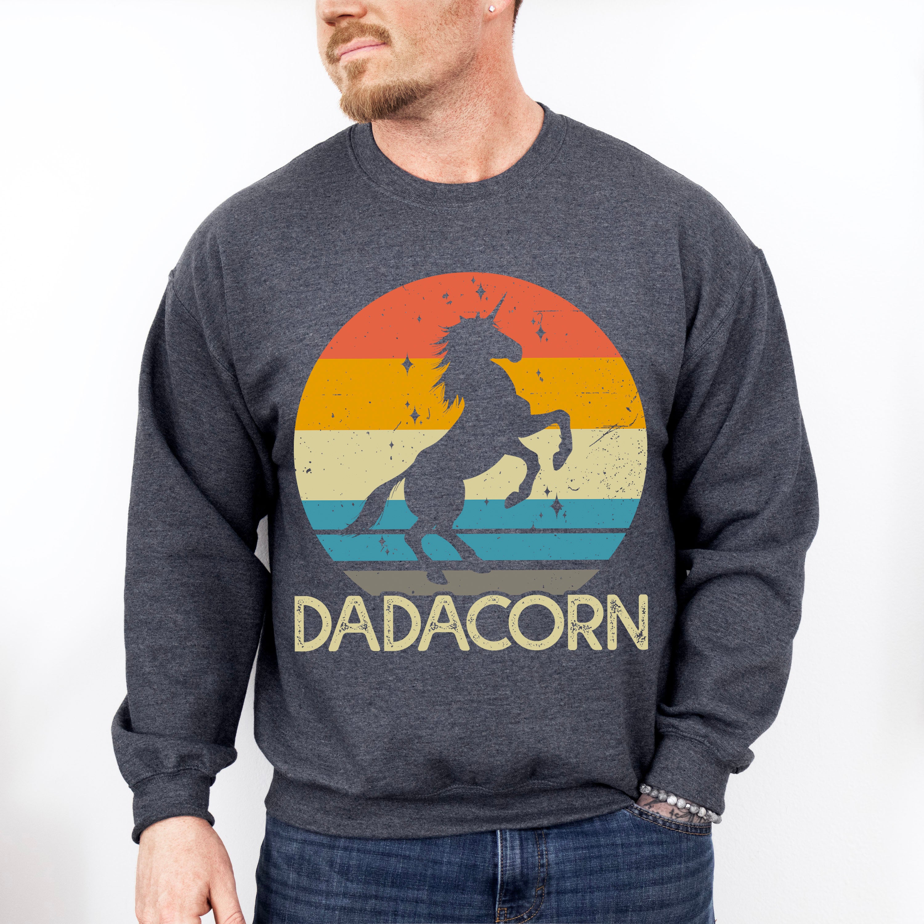 Dadacorn Father's Day Unisex Crewneck T-Shirt Sweatshirt Hoodie